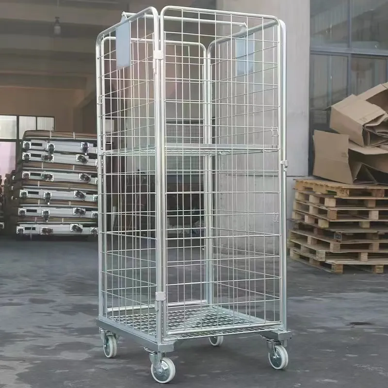 Logistic Roll Cage Trolley / Worktainer Cart for Warehouse Handling