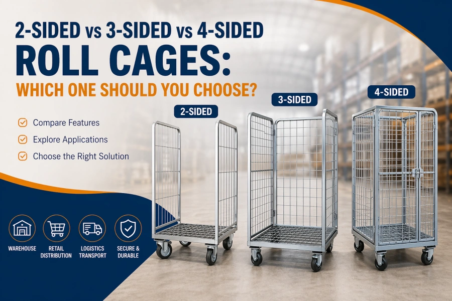 2-Sided vs 3-Sided vs 4-Sided Roll Cages: Which Type Fits Your Warehouse Needs?