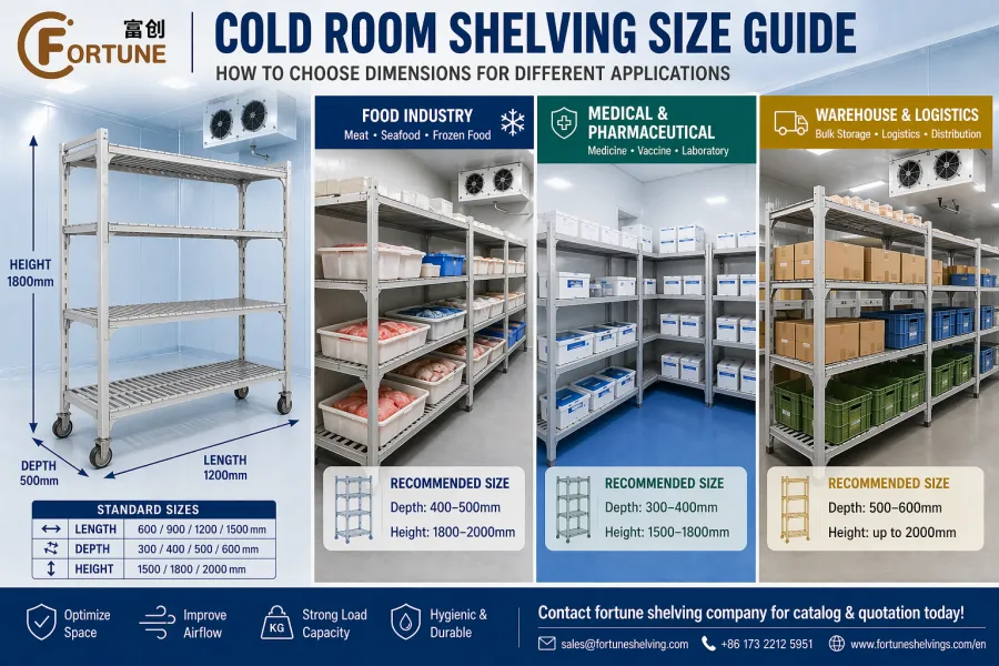 Cold Room Shelving Size Guide: How to Choose Dimensions for Different Applications (2026)