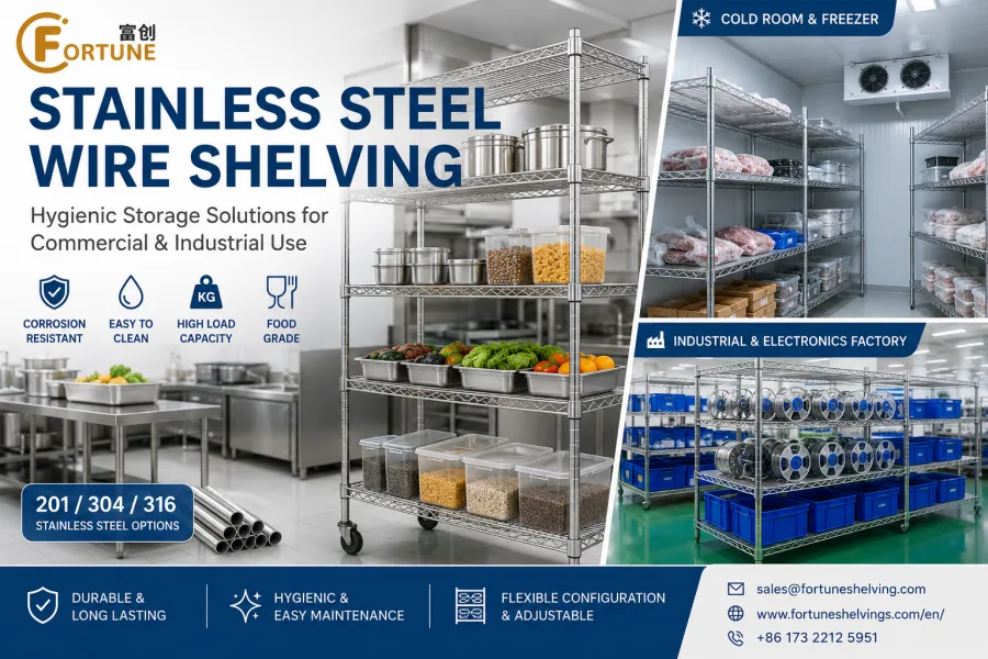 What Is Stainless Steel Wire Shelving? Benefits, Applications & Complete Buying Guide