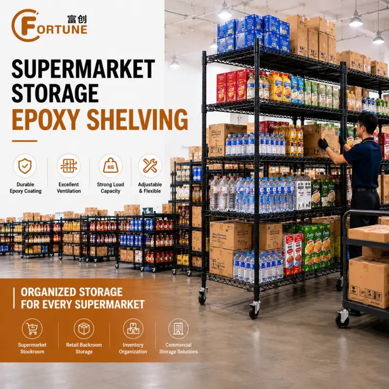 Supermarket Storage Epoxy Shelving