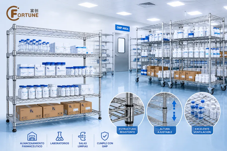 Stainless Steel Wire Shelving for Pharmaceutical Storage & GMP Environments (2026 Guide)