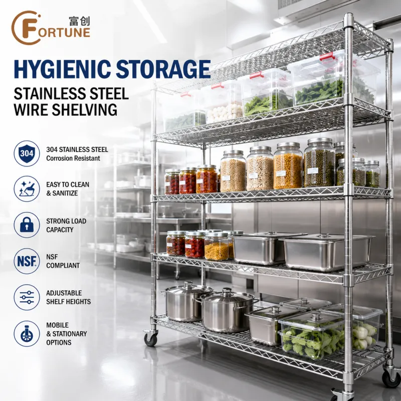 Hygienic Storage Stainless Steel Wire Shelving System