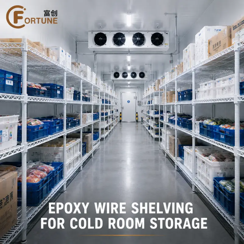 Epoxy Wire Shelving for Cold Room Storage