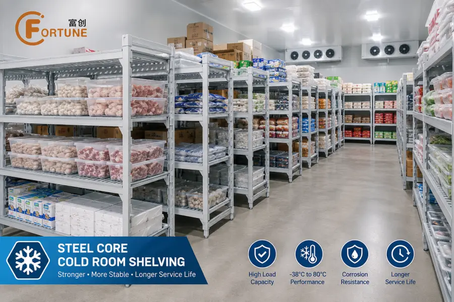 Why Steel Core Makes Plastic Cold Room Shelving Stronger