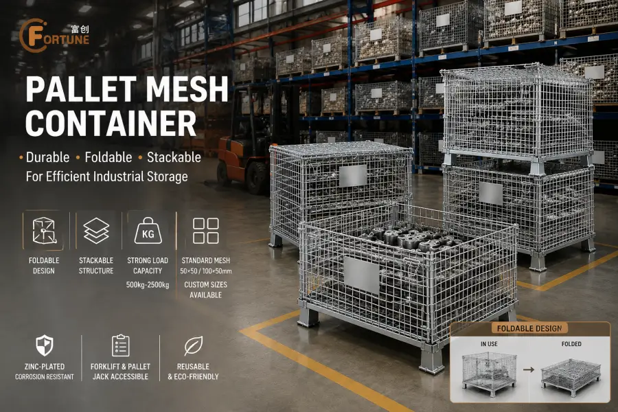 What Is a Pallet Mesh Container? Benefits, Applications & Buying Guide