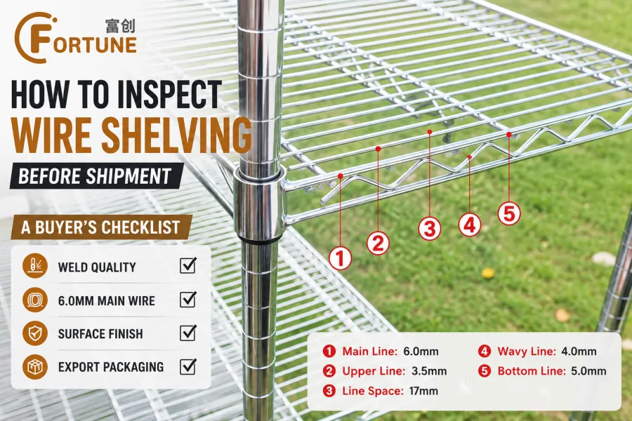 How to Inspect Wire Shelving Quality Before Shipment: A Buyer's Checklist