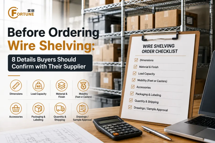 Before Ordering Wire Shelving: 8 Details Buyers Should Confirm with Their Supplier