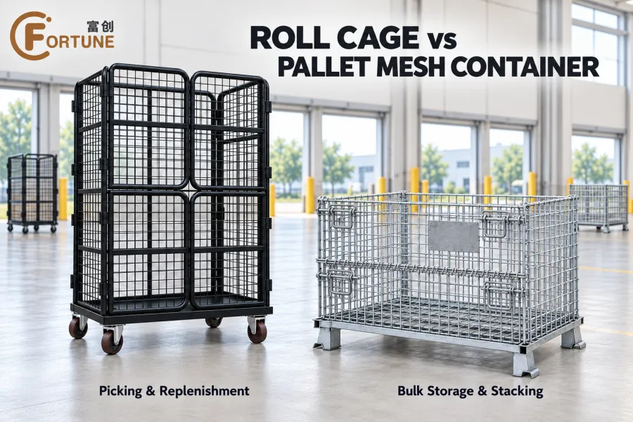 Roll Cage vs Pallet Mesh Container: Which Logistics Equipment Fits Your Needs?